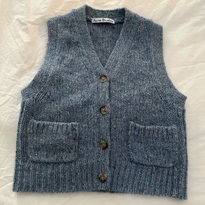 ACNE STUDIOS wool-blend vest in blue